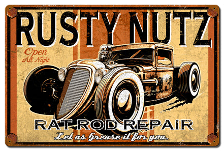 Rusty Nutz Vintage Sign Metal Sign