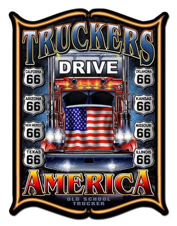 Truckers-Drive-America-Vintage-Sign-Metal-Sign