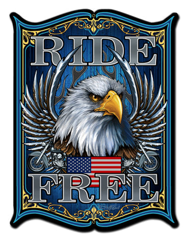 Ride-Free-Vintage-Sign-Metal-Sign