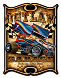Outlaw Sprint Vintage Sign Metal Sign