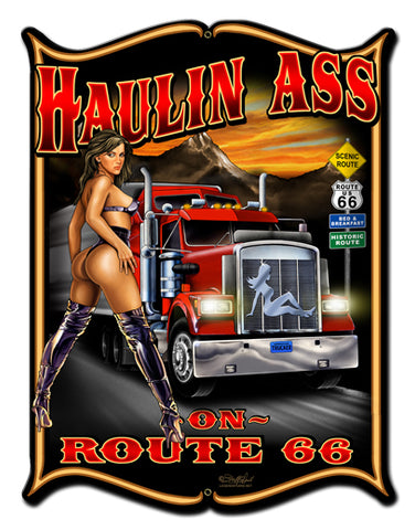 Haulin Ass Vintage Sign Metal Sign
