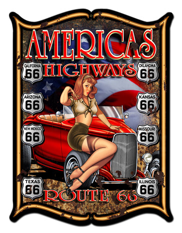 America's Highways Vintage Sign Metal Sign