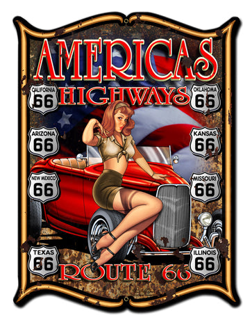 America's Highways Vintage Sign Metal Sign