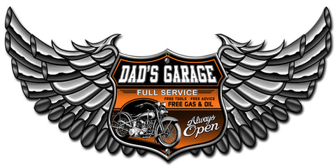 Dad's Garage Vintage Sign Metal Sign