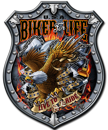 Bikers For Life Vintage Sign Metal Sign