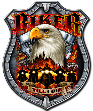 Biker Till I Die Vintage Sign Metal Sign
