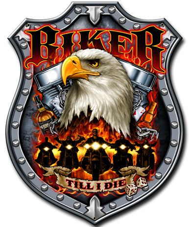 Biker Till I Die Vintage Sign Metal Sign