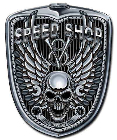 Grill-Pipe-Skull-Vintage-Sign-Metal-Sign