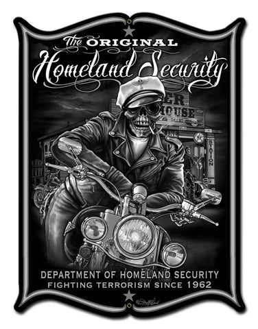 Homeland Security Vintage Sign Metal Sign