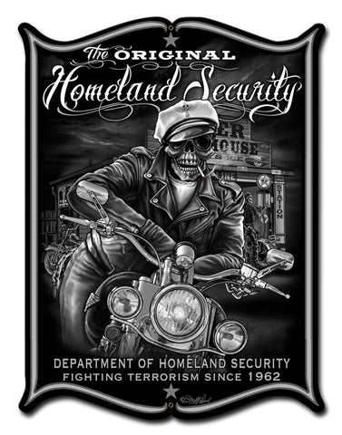 Homeland Security Vintage Sign Metal Sign