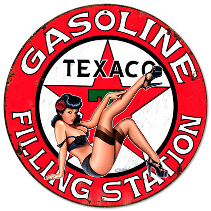 Texaco Girl Vintage Sign Metal Sign