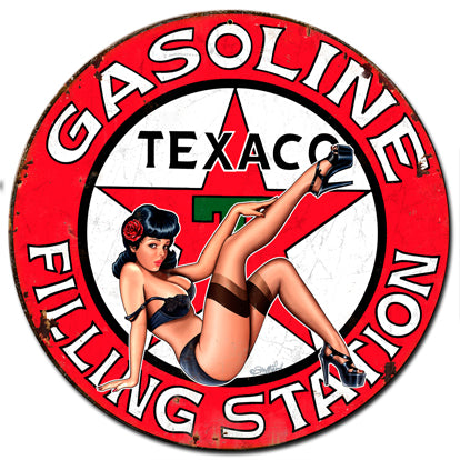 Texaco Girl Vintage Sign Metal Sign