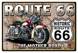 Route 66 The Mother Road Vintage Sign Metal Sign