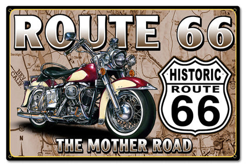 Route-66-The-Mother-Road-Vintage-Sign-Metal-Sign