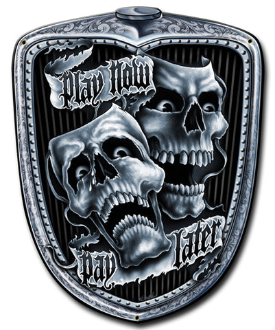 Play Now Grill Vintage Sign Metal Sign