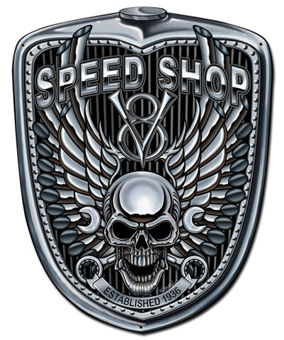 Grill-Pipe-Skull-Vintage-Sign-Metal-Sign