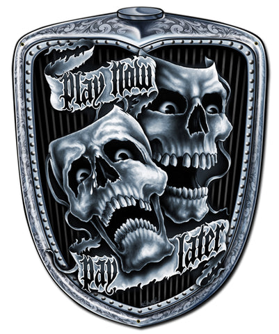 Play Now Grill Vintage Sign Metal Sign