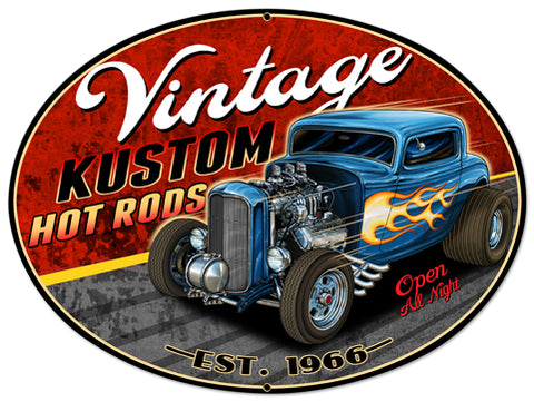 Vintage Kustom Vintage Sign Metal Sign