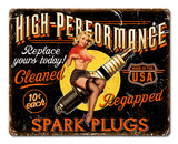 Spark Plug High Performance Vintage Sign Metal Sign