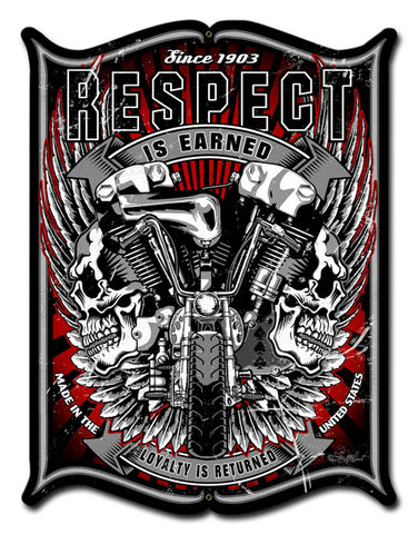 Respect Vintage Sign Metal Sign