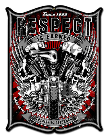 Respect Vintage Sign Metal Sign