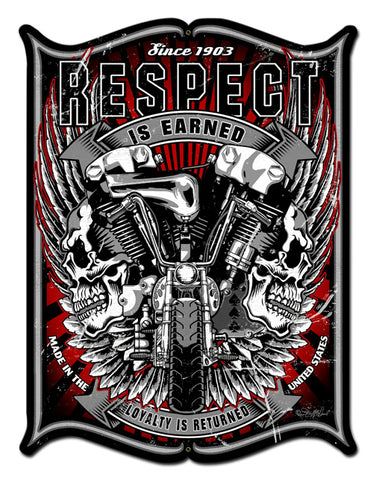 Respect Vintage Sign Metal Sign