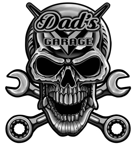 Skull Chrome Vintage Sign Metal Sign