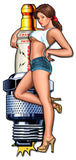 Spark Plug Girl Vintage Sign Metal Sign