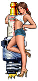 Spark Plug Girl Vintage Sign Metal Sign