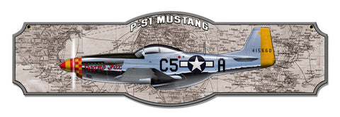 P-51 Vintage Sign Metal Sign