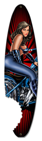 Pin Up Surfboard Vintage Sign Metal Sign