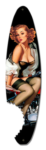 Pin Up Surfboard Vintage Sign Metal Sign