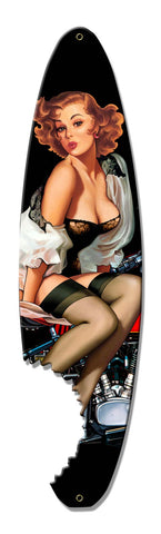 Pin Up Surfboard Vintage Sign Metal Sign
