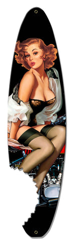Pin Up Surfboard Vintage Sign Metal Sign