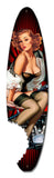 Pin Up Surfboard Vintage Sign Metal Sign
