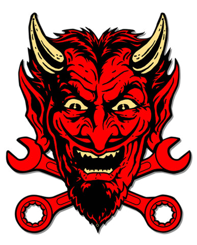 Devil Wrench Vintage Sign Metal Sign