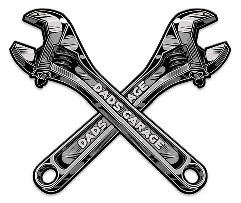 Dad's Garage Wrench Vintage Sign Metal Sign