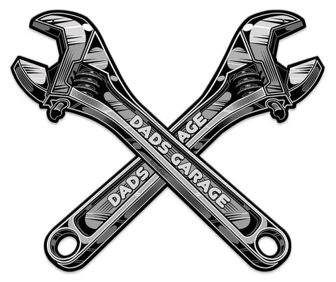 Dad's Garage Wrench Vintage Sign Metal Sign