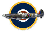 Spitfire Cutout Vintage Sign Metal Sign