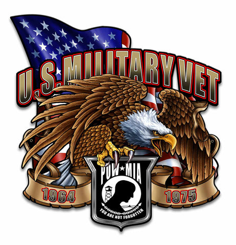 US-Military-Vet-Eagle-Vintage-Sign-Metal-Sign