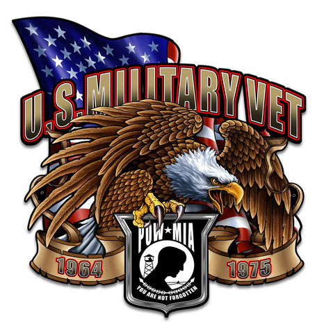 US-Military-Vet-Eagle-Vintage-Sign-Metal-Sign