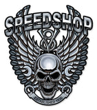 Speedshop Wrench Pipe Skull Vintage Sign Metal Sign