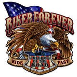 Biker Forever Eagle Vintage Sign Metal Sign