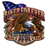 Biker Forever Eagle Vintage Sign Metal Sign