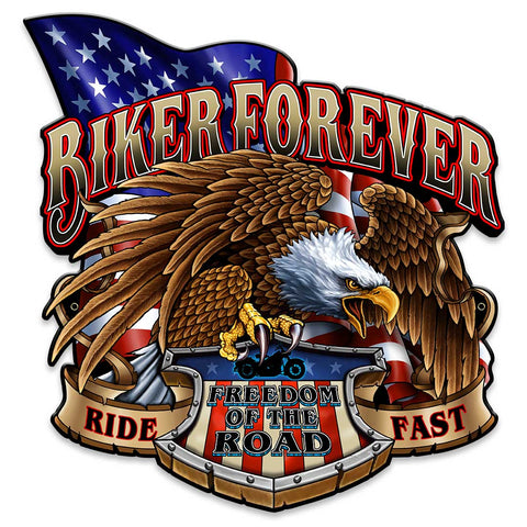 Biker-Forever-Eagle-Vintage-Sign-Metal-Sign