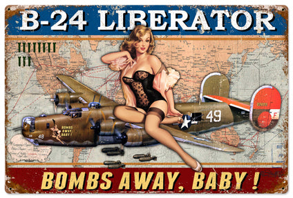 B-24 Liberator Vintage Sign Metal Sign
