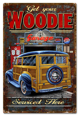 Woodie Vintage Sign Metal Sign