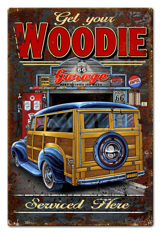 Woodie Vintage Sign Metal Sign