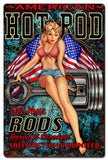 Hot Rod Girl 4 Vintage Sign Metal Sign