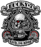 Lucky 7 Vintage Sign Metal Sign
